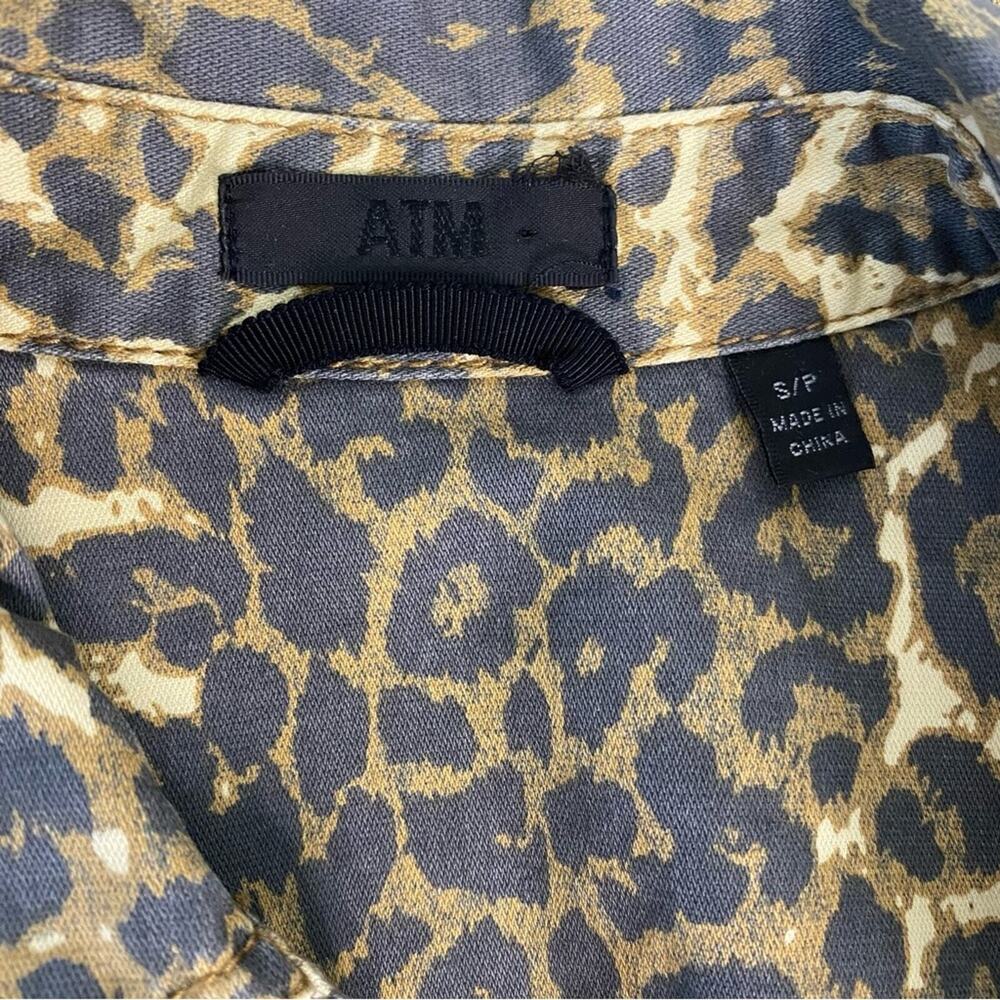 ATM Anthony Thomas Melillo Leopard Print Jacket Button Front Closure Luxe Small - Picture 8 of 11